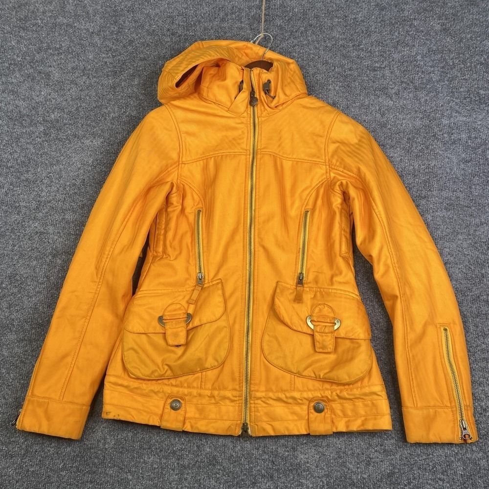 B By Burton Jacket Womens XS Yellow DRYRIDE Hooded Snowboard Winter Coat